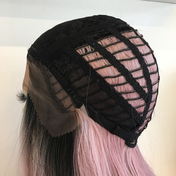 20" Silver/Pink Ombre Lace Front Wig | Ashely - Picture 6 of 6